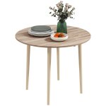 Table de salle  manger pliante extensible bois noir