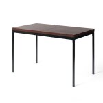 Table de salle � manger rectangulaire effet bois noyer 120 * 75cm