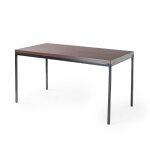 Table de salle � manger rectangulaire effet bois noyer 150 * 75cm