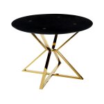 Table de salle  manger en verre de scurit 4 personnes l105