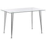Table de salle à manger en verre de sécurité 4 personnes l120 Table de salle à manger en verre de sécurité 4 personnes l120