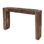 Table de service en bois recycl� marron 122 x 26 x 76 cm