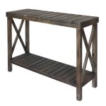 Table de service en bois de sapin marron 105. 5 x 36 x 77 cm
