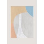 Tableau beige clair contemporain imprim sur toile 40x60 cm
