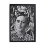 Tableau avec cadre noir 40x30 portrait de frida 5