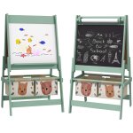Tableau chevalet enfant ardoise double face papier vert