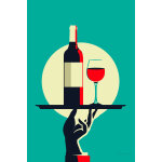 Tableau cuisine verre de vin à la française imprimé sur toile 60x90 cm Tableau cuisine verre de vin à la française imprimé sur toile 60x90 cm
