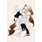 Tableau dessin ballerines impression sur verre acrylique 60x90 cm