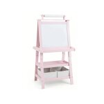 Tableau enfant double face rose