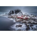 Tableau hiver magique aux lofoten imprimé sur toile 90x60 cm Tableau hiver magique aux lofoten imprimé sur toile 90x60 cm