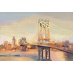 Tableau new york reflet de manhattan imprim sur toile 90x60 cm