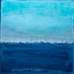 Tableau pantone bleu classique imprim sur toile 80x80 cm