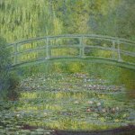 Tableau le pont japonais par claude monet imprim sur toile 50x50 cm