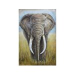 Tableau relief en mtal face  face 120x80