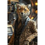 Tableau sur toile guépard en costume élégant 30x45 Tableau sur toile guépard en costume élégant 30x45