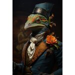 Tableau sur toile lézard dandy en costume 30x45 Tableau sur toile lézard dandy en costume 30x45