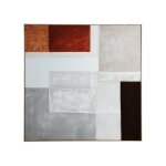 Tableau en toile imprime beige 140x4x140 cm
