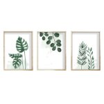 Tableau vgtal minimaliste dtail feuillage ( lot de 3)