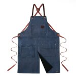 Tablier fendu bleu marine