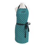 Tablier imprim en coton bleu 50x75cm