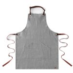 Tablier en lin gris