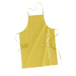 Tablier avec poche ventrale coton jaune 84x60cm Tablier avec poche ventrale coton jaune 84x60cm