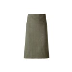 Tablier serveur en coton bio olive et rose