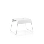 Tabouret en acier blanc