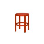Tabouret en acier robuste, rouge
