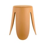 Tabouret avec assise douce ocre
