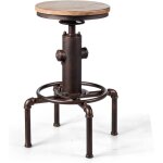Tabouret de bar industriel rglable en hauteur 60 - 75cm