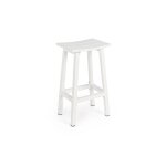 Tabouret de bar de jardin en mtal blanc h71