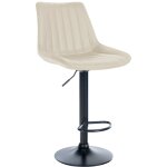 Tabouret de bar pivotant en pvc et synthetique crème Tabouret de bar pivotant en pvc et synthetique crème