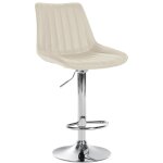 Tabouret de bar pivotant en pvc et synthetique crème Tabouret de bar pivotant en pvc et synthetique crème