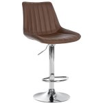 Tabouret de bar pivotant en pvc et synthetique marron Tabouret de bar pivotant en pvc et synthetique marron