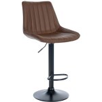 Tabouret de bar pivotant en pvc et synthetique marron Tabouret de bar pivotant en pvc et synthetique marron