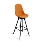 Tabouret bar en plastique recyclé, pied en acier revalorisé Tabouret bar en plastique recyclé, pied en acier revalorisé