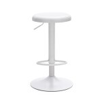 Tabouret de bar rglable en mtal h60 - 81cm - blanc