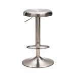 Tabouret de bar rglable en mtal h60 - 81cm - chrome