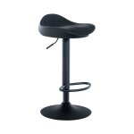 Tabouret de bar rglable pivotant en pvc et synthetique noir