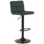 Tabouret de bar rglable pivotant en velours vert