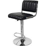 Tabouret de bar simili noir 360° h. assise 84 cm Tabouret de bar simili noir 360° h. assise 84 cm
