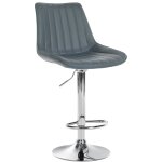 Tabouret de bar similicuir ajustable pivotant pvc et synthetique gris Tabouret de bar similicuir ajustable pivotant pvc et synthetique gris
