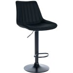 Tabouret de bar similicuir ajustable pivotant pvc et synthetique noir
