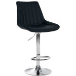 Tabouret de bar similicuir ajustable pivotant pvc et synthetique noir