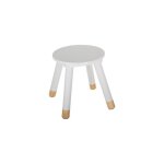 Tabouret en bois blanc 26x24x24cm