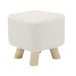 Tabouret carr enfant en coton bouclettes