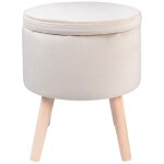 Tabouret coffre gris