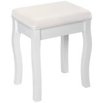 Tabouret pour coiffeuse table de maquillage vintage blanc