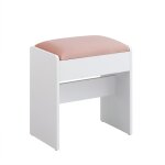 Tabouret de coiffeuse en velours blanc Tabouret de coiffeuse en velours blanc